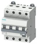 Siemens kombiafbryder 4 Polet 20A 30mA 6kA, type B, klasse A, kombirelæ