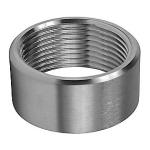 Halvmuffe 3/8''. Maskinbearbejdet. 100bar. Rustfri AISI 316