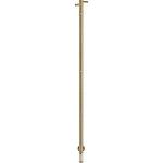 Kriss Uno plus Elektrisk håndklædetørrer 1480x30mm, med 4 kroge, rustfrit stål børstet guld