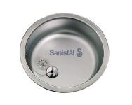 Stålvask Advance med prop, ø38 cm.