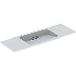 Geberit One håndvask 1200x400x13mm til indbygningselement/møbel hvid/børstet krom