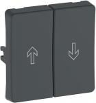 OpusÂ® 74 halvtangent for jalousiafbryder (sæt), antracitgrå