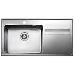 Intra Juvel OMNIA køkkenvask 970x510mm bakke til højre. Med strainer & hanehul. Blank