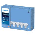 Philips corepro ledspot 4,4w (35w) mr16 827 36Â° 5-pak