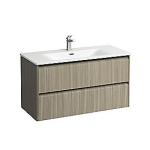 Laufen Palace møbelpakke 100cm, sortgreb, softclose, lys elm