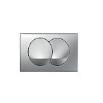 Geberit betjeningsplade Delta Zero til dobbeltskyl: Matforkromet. Front betjening.