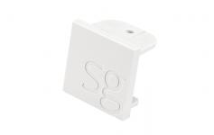 Zip 230 v endestykke til skinne, hvid