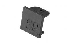 Zip 230v endestykke til skinne, sort