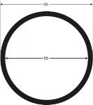 Spiralslange Sort 50/56mm Indv./udv.