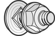 Bræddebolt M6x12mm Komplet