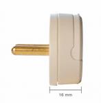 Danmarks fladeste stikprop hvid - Compact P1-H, uden jord, kun 16mm