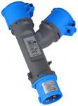 CEE Forgreningsled CEE, 216-6, 2x216-6, 230V, 16A, IP44
