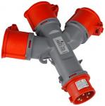 Forgreningsled CEE, 416-6, 3x416-6, 400V, 16A, IP44