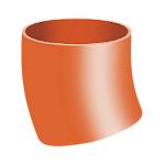 Düker SML Bøjning 15Â°. DN50, rød