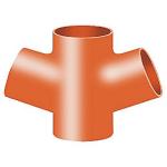 Düker SML Dobbelt Grenrør 70Â°. DN100, rød