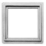 Purus ramme, 100 x 100 mm, grå plast T/153485