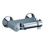 Damixa TMC Brusebatteri m/Termostat, u/Rosetter, Krom