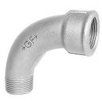 1 1/4" Galvaniseret Bøjning 90gr Lang Muffe/nippel