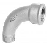 1 1/2" Galvaniseret Bøjning 90gr Lang Muffe/nippel