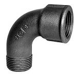 Georg Fischer kort bøjning 90Â° sort 3/8'' muffe-nippel