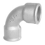 Georg Fischer kort bøjning 90Â° galvaniseret 1.1/2'' muffe-muffe