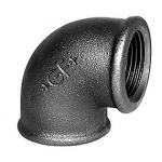 Georg Fischer vinkel 90Â° sort 2.1/2'' muffe-muffe