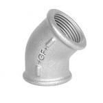 Georg Fischer kort vinkel 45Â° galvaniseret 3/4'' muffe-muffe