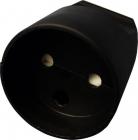 Forlængerled Rund Uden Jord Sort