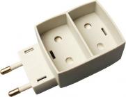 Forgrenerled 2xFlad uden jord, dobbeltstik grå