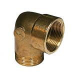 Messing vinkel 1/4'', muffe/nippel