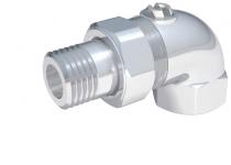 Radiatorforskruning med afspærring vinkelløbende 3/8