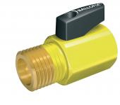 Gaskuglehane med greb muffe/nippel 1