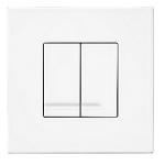 Gustavsberg Triomont XS Betjeningsplade duo skyl. Hvid metal