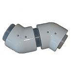 Vaillant bøjning 80/125 mm. 45Â° til aftræk