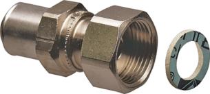 Uponor S-Press PLUS kobling med omløber og pakning 16 mm x 3/4''