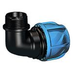 Vinkel 90Â° 32mm x 1 nippel iJOINT PN16. PP-NBR