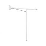 Pressalit VALUE toiletstøtte med ben. Fastmonteret. Opklappelig, totallængde 850mm. Brugshøjde 850 mm