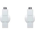 Kriss 4K2 ventilsæt 1/2'', vinkelløbende, manuelt. Inkl. 1/2'' tilslutningsrør & rosetter. Hvid