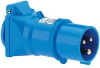 CEE adaptor/overgang CEE 16A 3 polet 230V til Hun, Schuko 16A 2 pol + jord 230V