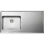 Intra Juvel QUBE køkkenbord 1200x600mm vask tv blank