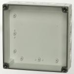 Monteringskasse med dæksel transparent 180x180x75