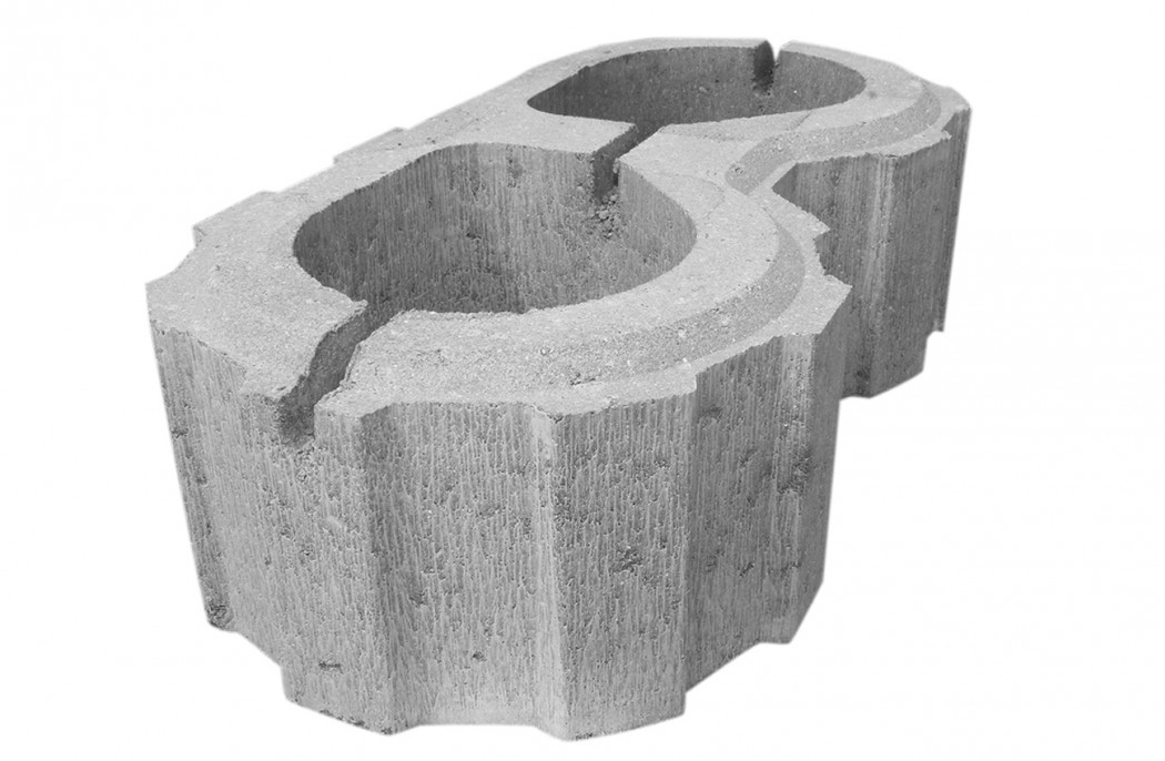 Super 8 Grå 25x50x14 FC-Støttemursten -