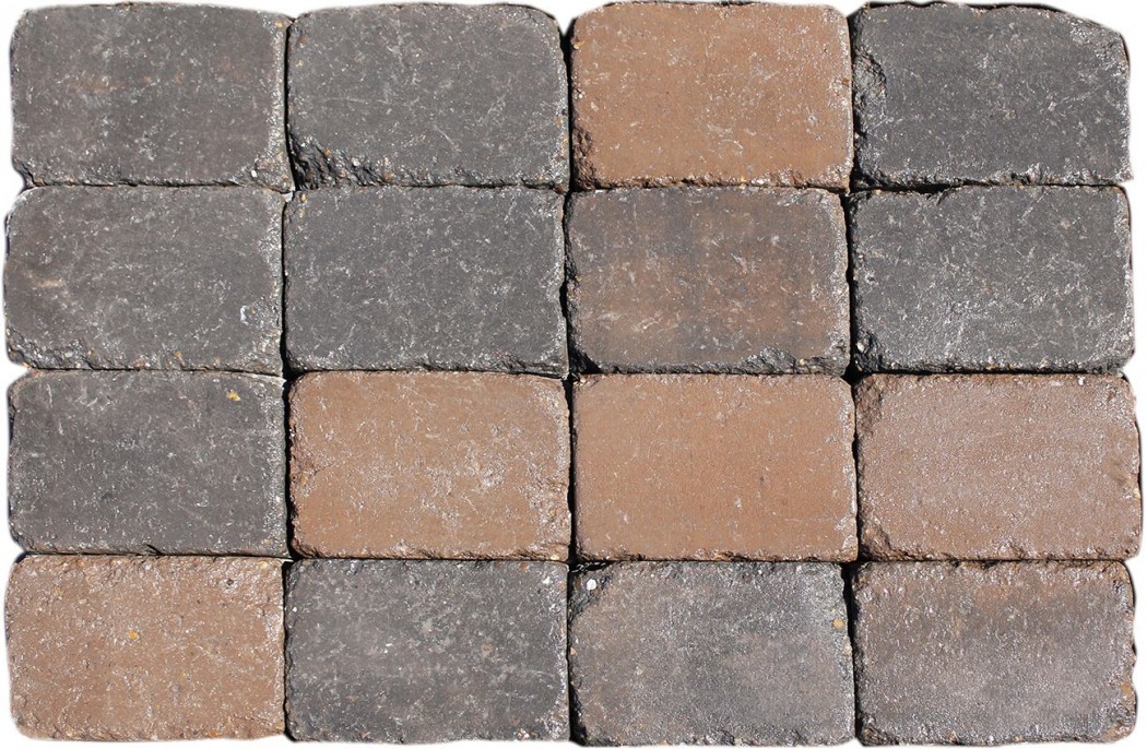 Brunmix Slotsbrosten m/slået kant halve 14x10,5x6