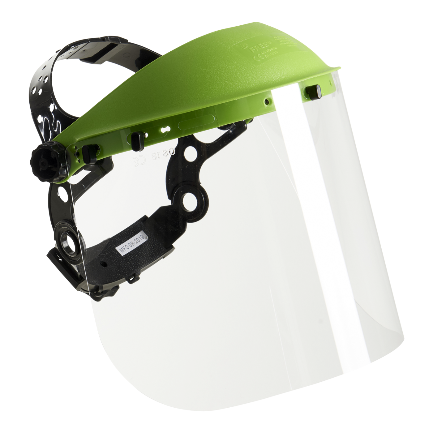 Ansigtsvisir klar med hovedbøjle