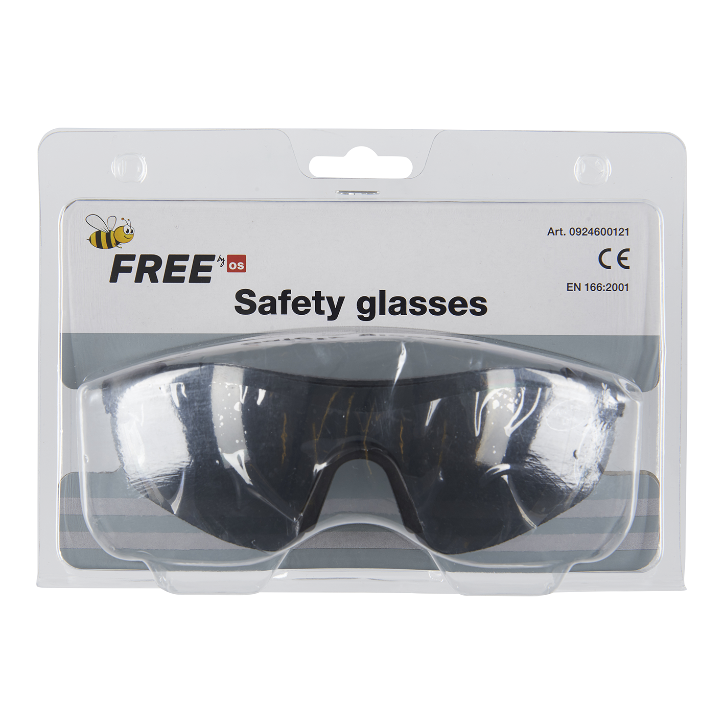 Beskyttelsesbrile Lux Sort stel, grå linse