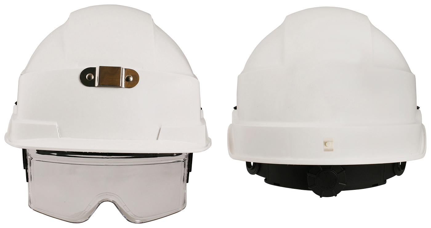 Sikkerhedshjelm Iris II Hvid med pandelampebeslag