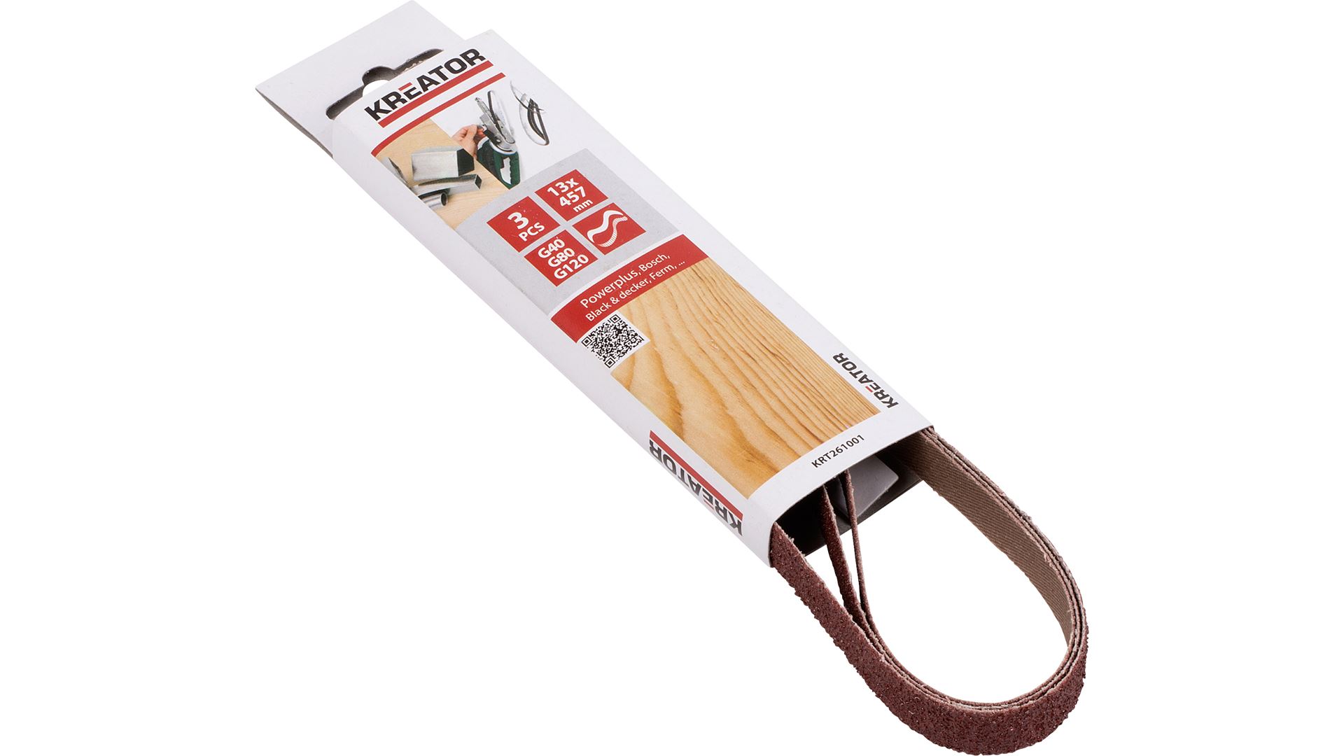 Slibebånd 13 X 457 mm K 40/80/120