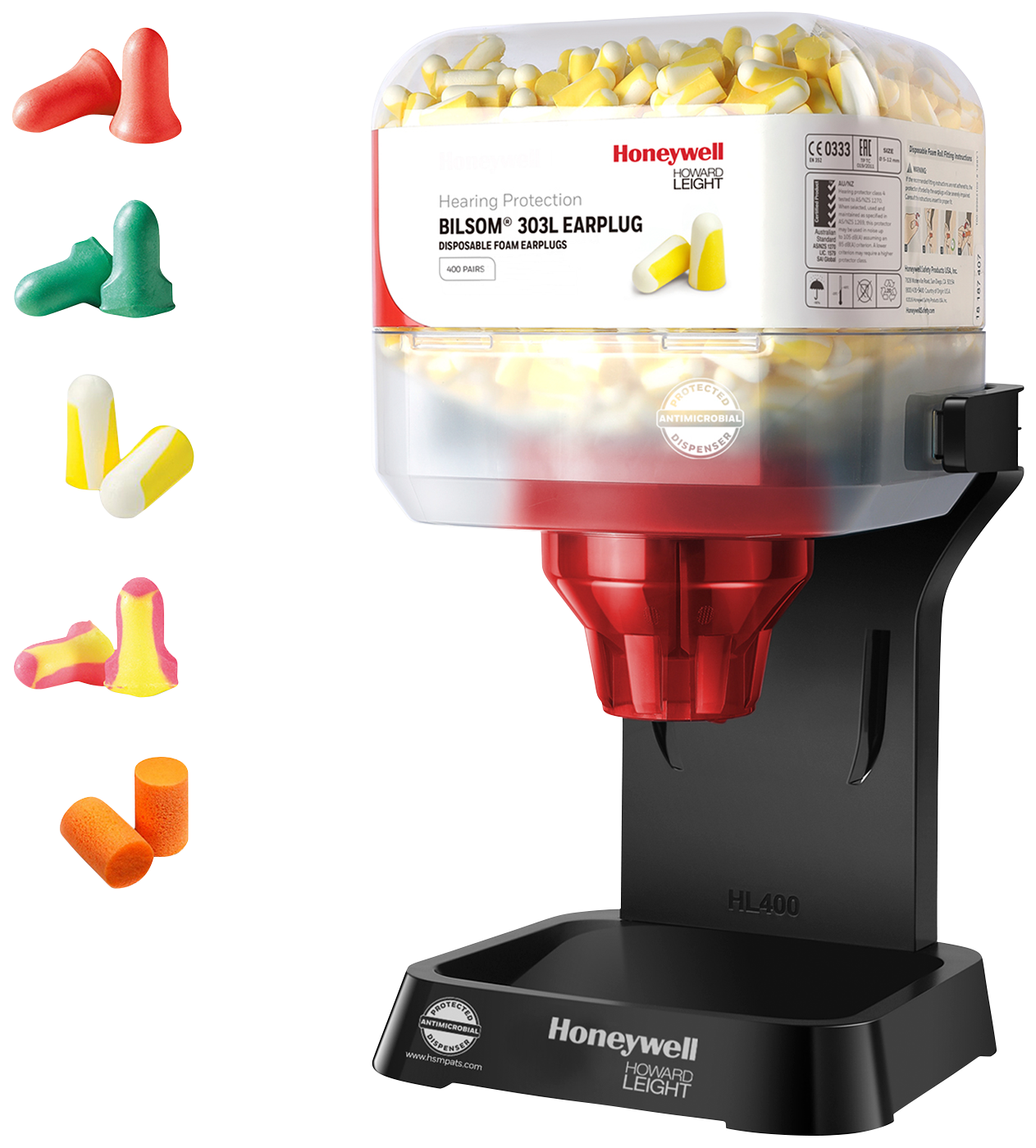 Dispenser Bilsomat HL400 til 400 par ørepropper 303S - RESTSALG