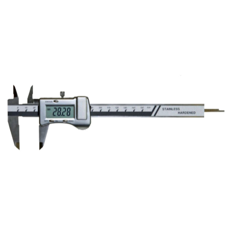 MIB digital skydelære 150 mm, metalhus On/off, mm/inch