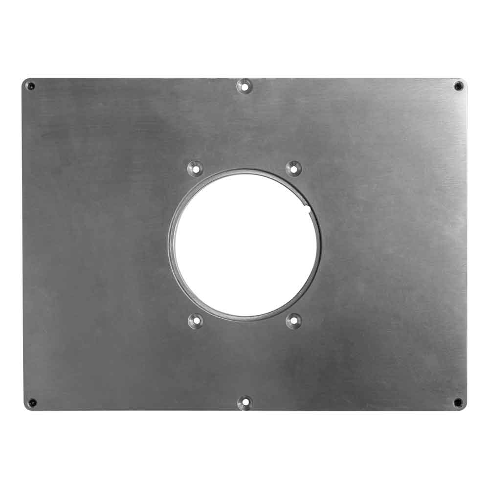 Bordindlæg i kraftig aluminium til overfræsebord OFT102